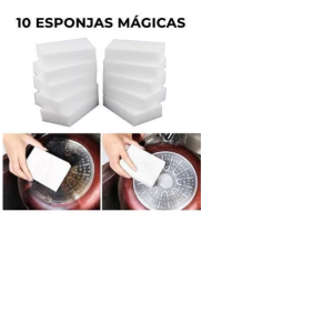 ESPONJA MÁGICA BRANCA TIRA MANCHAS  REMOVE SEM NECESSIDADE DE PRODUTOS QUÍMICO 1 UNIDADE