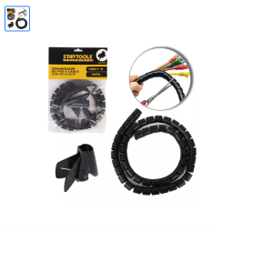 ORGANIZADOR DE FIOS 10MM X1 METRO PRETO FLEXÍVEL