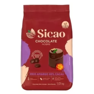 CHOCOLATE MEIO AMARGO GOTAS 40 % NOBRE 1 KG