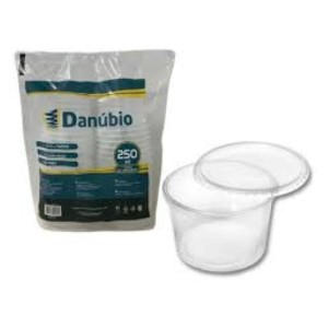 POTE REDONDO 250 ML TRANSPARENTE – KIT POTE E TAMPA – C/24 UNIDADES