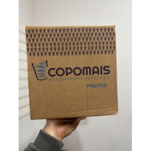 CAIXA PRATO 25CM REDONDO RASO C/250 UNIDADES (25X10) COPOMAIS