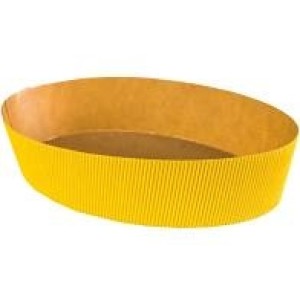 FORMA FORNEÁVEL OVAL 500 GRAMAS KIT COM 5 UNIDADES DE PAPEL AMARELA