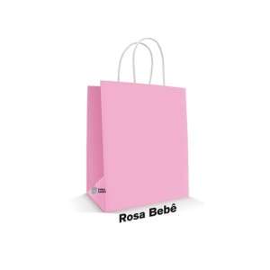 SACOLA DE PAPEL 14X08X16 PACOTE COM 10 UNIDADES VARIAS CORES